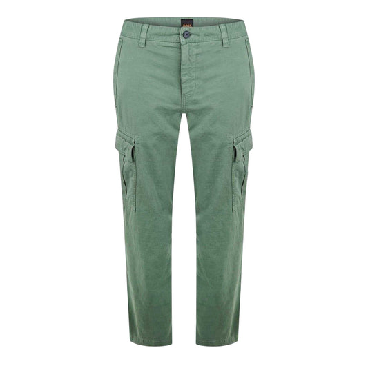 Green - Front - Boss Mens Tailored Cargo Trousers