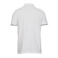 White - Back - Weekend Offender Mens Teresina Checked Trim Polo Shirt