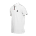 White - Side - Weekend Offender Mens Teresina Checked Trim Polo Shirt