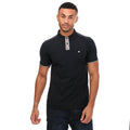 Navy - Front - Weekend Offender Mens Teresina Checked Trim Polo Shirt