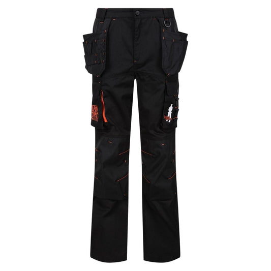 Black - Front - Band Of Builders Mens Work Cargo Trousers