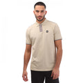 Stone - Front - Weekend Offender Mens Teresina Checked Trim Polo Shirt