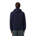 Navy - Back - Lacoste Mens Heritage Badge Fleece Hoodie