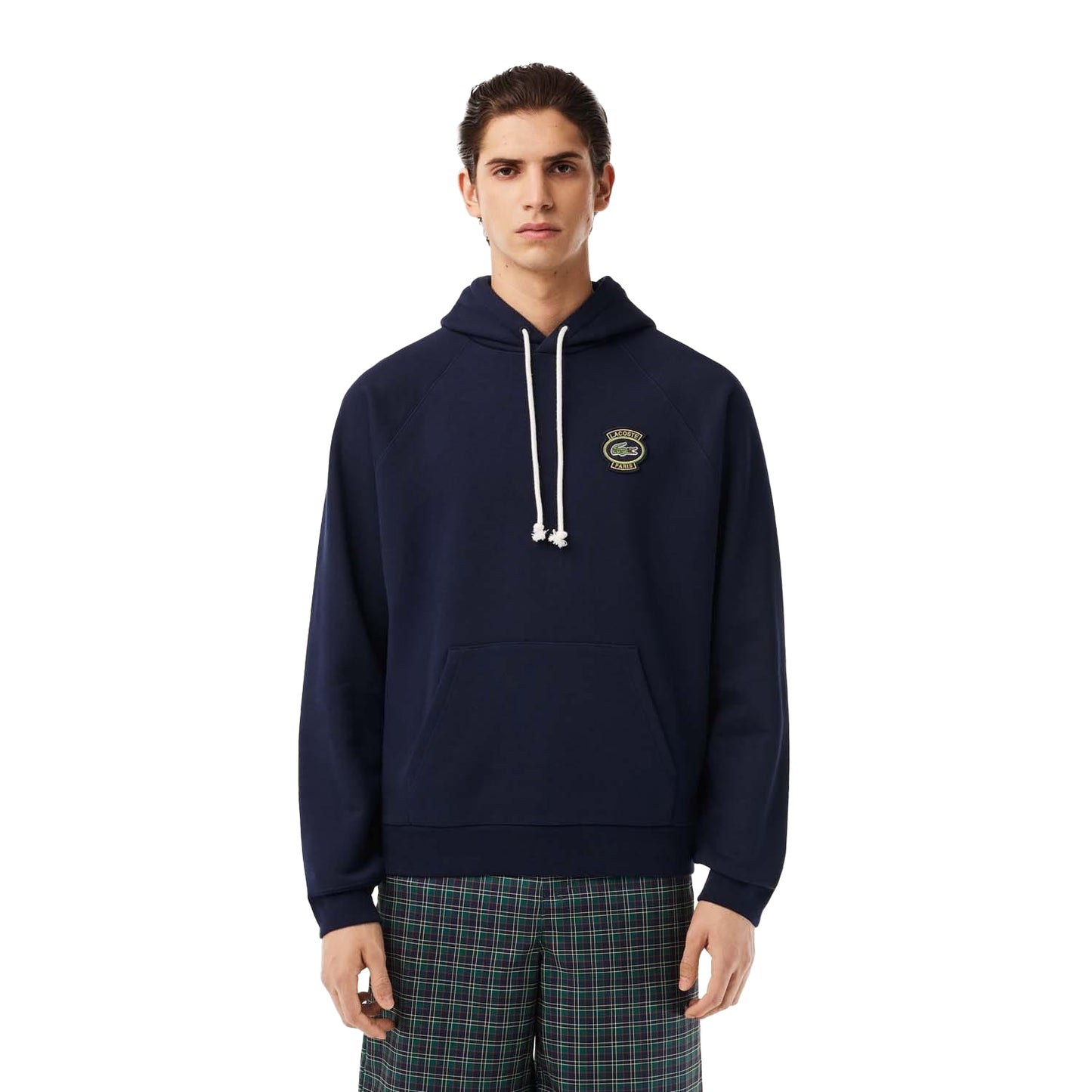 Navy - Lifestyle - Lacoste Mens Heritage Badge Fleece Hoodie