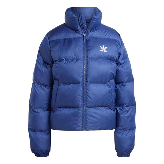 Dark Blue - Front - Adidas Womens-Ladies Originals Puffer Jacket