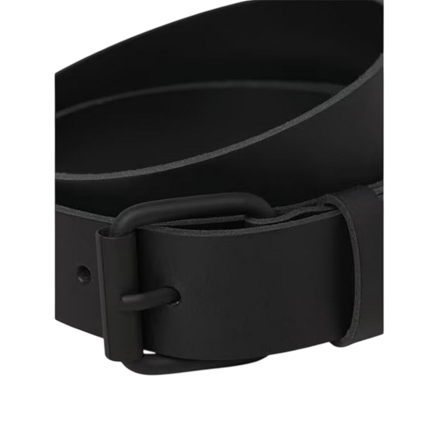 Black - Back - Jack And Jones Mens Leather Belt