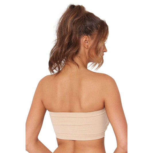 White-Nude - Front - Be You Womens-Ladies Strapless Sports Bra (Pack of 2)