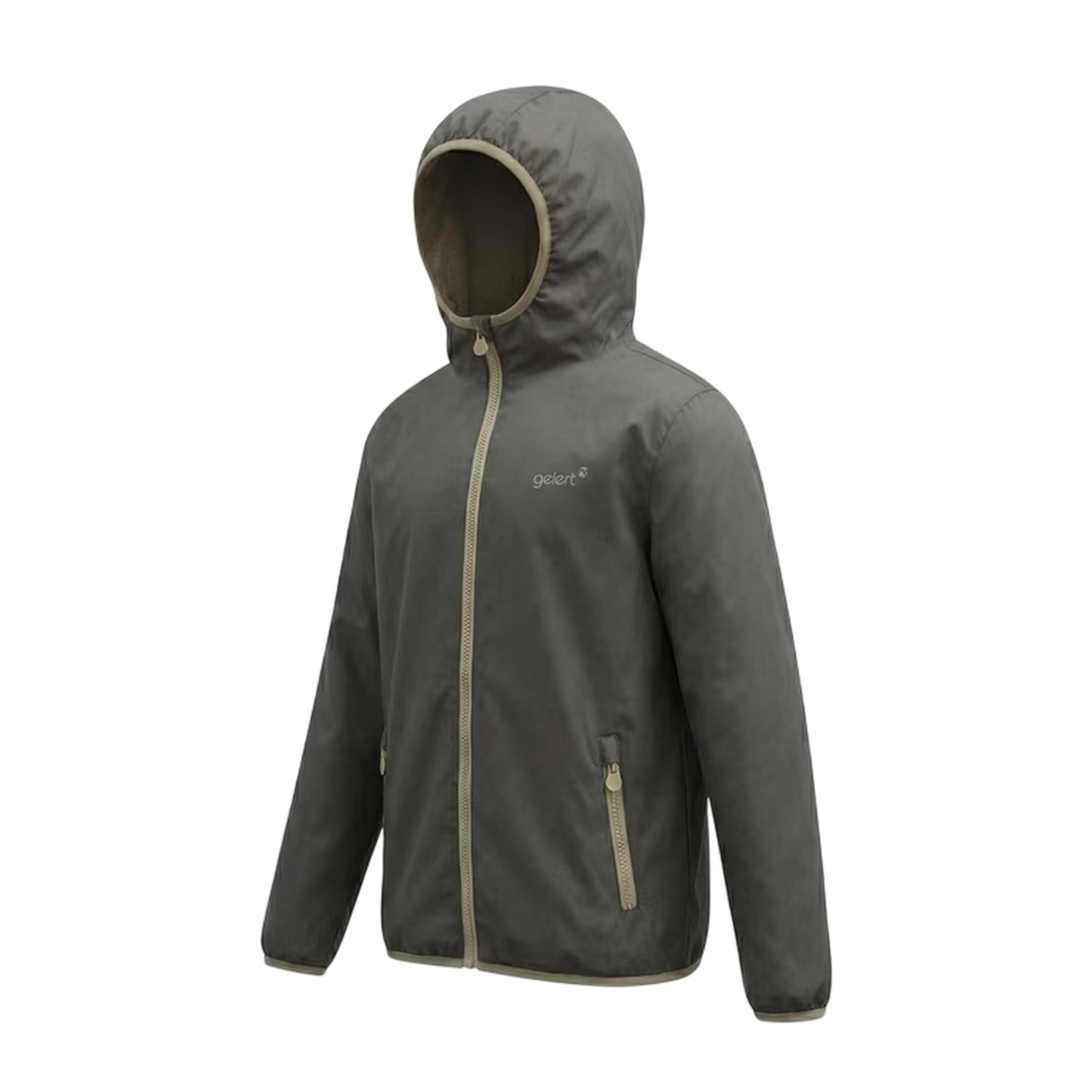 Dark Khaki-Sage - Side - Gelert Childrens-Kids Dursley Waterproof Jacket