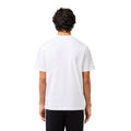 White - Back - Lacoste Mens Contrast Cotton Badge T-Shirt