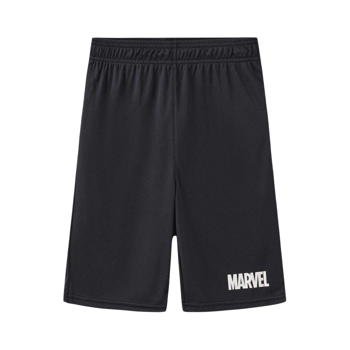 Black - Side - Spider-Man Childrens-Kids Crew Neck Short-Sleeved T-Shirt & Shorts Set