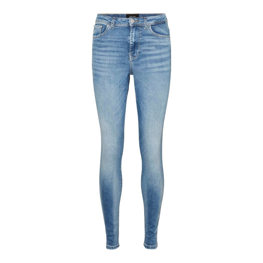Light Blue - Front - Vero Moda Womens-Ladies Skinny Jeans