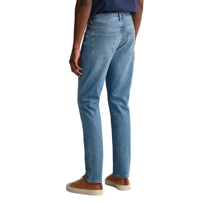 Blue - Back - Gant Mens The Hayes Slim Jeans
