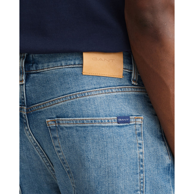Blue - Side - Gant Mens The Hayes Slim Jeans