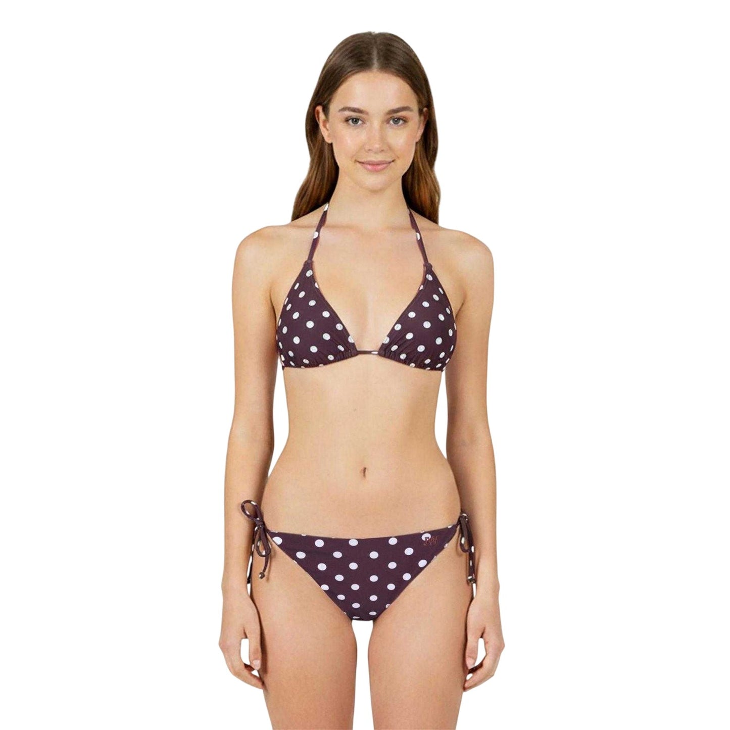 Chocolate - Side - Jack Wills Womens-Ladies Kickback Triangle Bikini Top