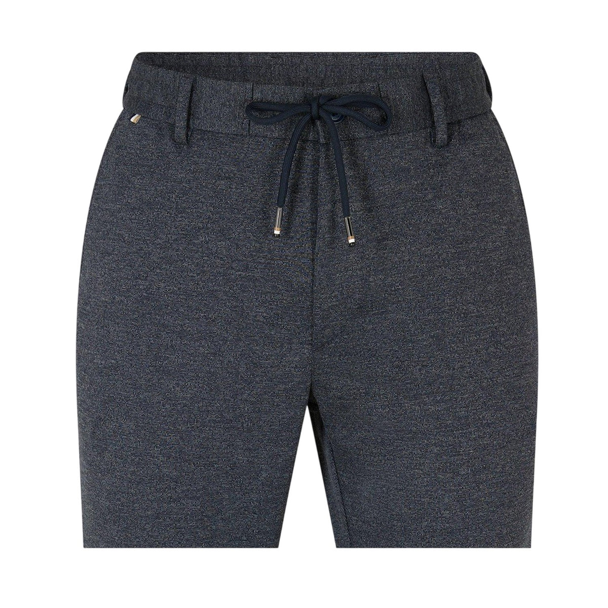 Dark Blue - Side - Boss Mens Textured Knit Trousers