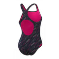 Black-Pink - Back - Speedo Womens-Ladies Hyperboom Medalist All-Over Print One Piece Swimsuit