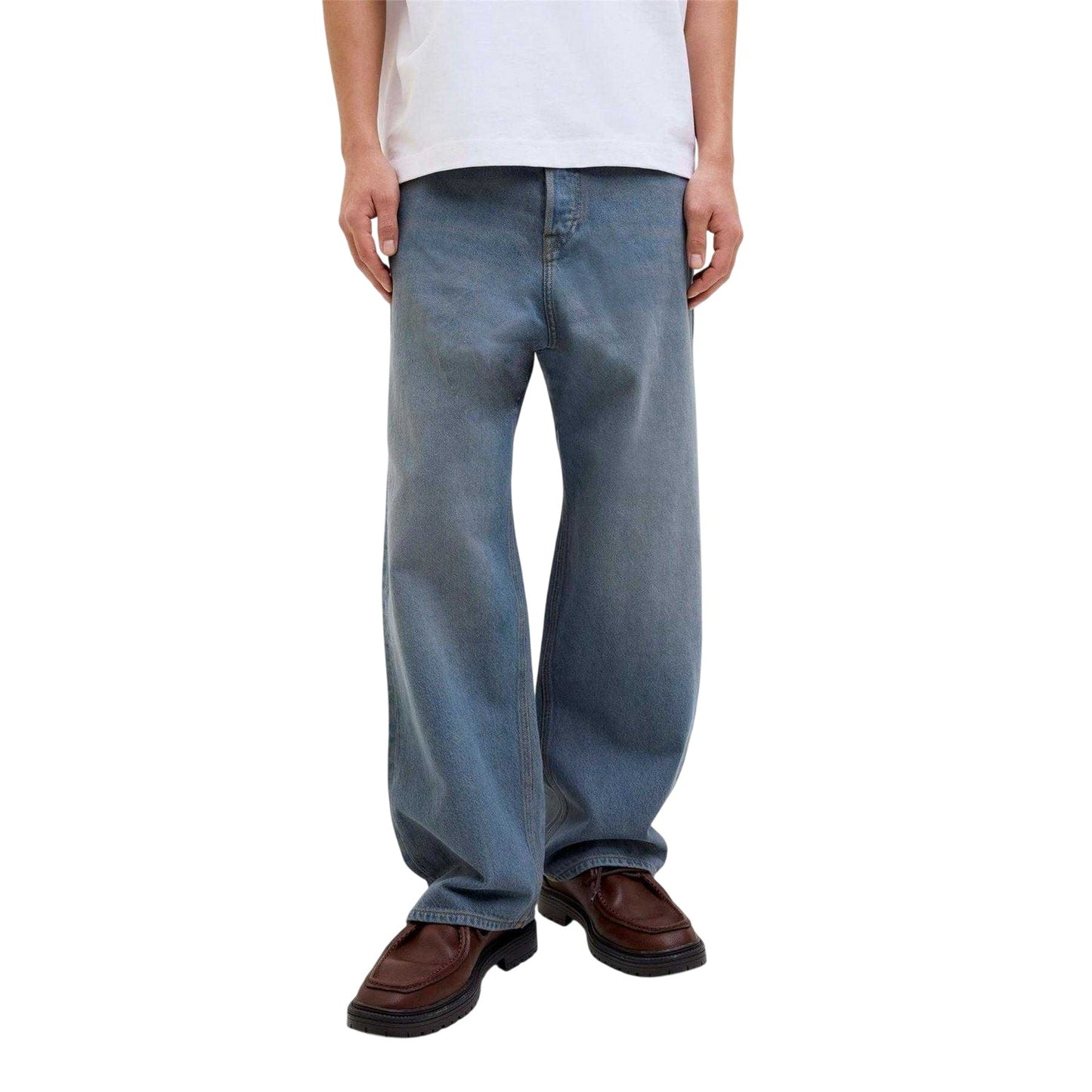 Blue Denim - Side - Jack And Jones Mens 092 Denim Jeans