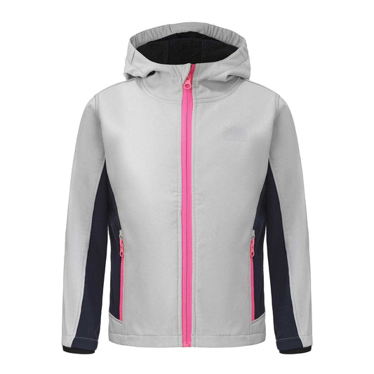 Ice Grey - Front - Karrimor Childrens-Kids Logo Soft Shell Jacket