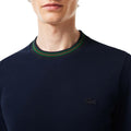 Blue - Pack Shot - Lacoste Mens Stripe Pique Stretch T-Shirt