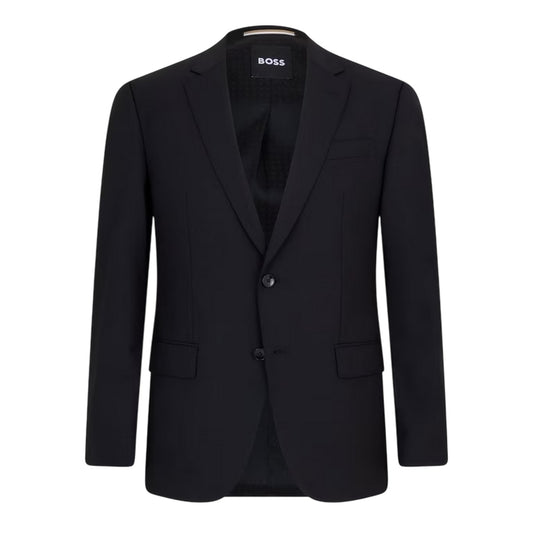 Black - Front - Boss Mens Lapel Collar Suit Jacket