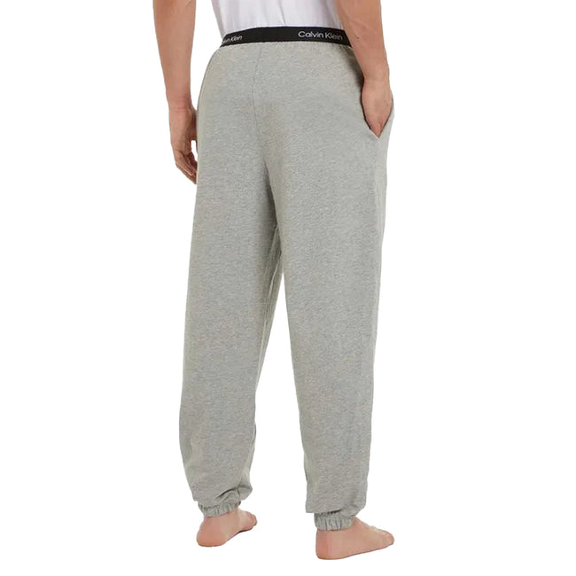 Grey - Back - Calvin Klein Mens Lounge Jogging Bottoms