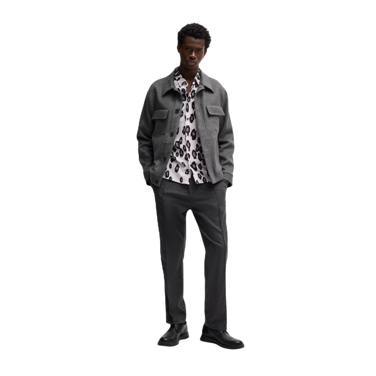 Grey - Lifestyle - Hugo Mens Tapered Trousers