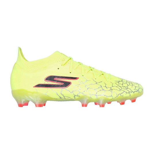 Yellow-Black - Front - Skechers Boys Skx 01 Elite Low Firm Ground Football Boots