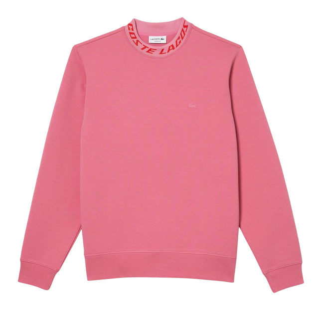 Pink - Front - Lacoste Mens Double Sided Logo Sweatshirt