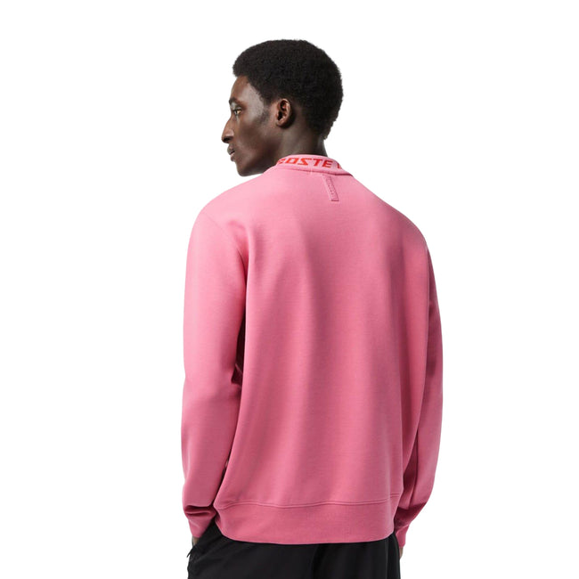 Pink - Back - Lacoste Mens Double Sided Logo Sweatshirt