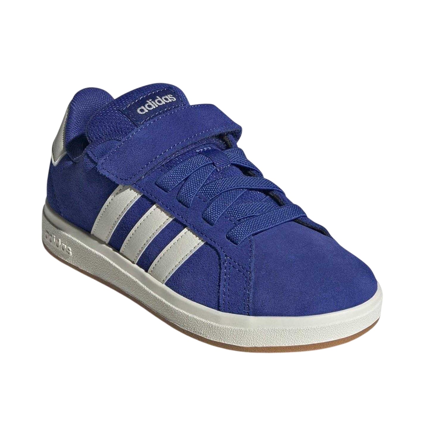 Black-Gum - Lifestyle - Adidas Childrens-Kids Grand Court Suede Trainers