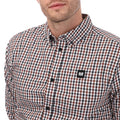 Brown - Side - Weekend Offender Mens Barbaro Checked Shirt
