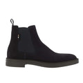 Dark Blue - Side - Boss Mens Calev Suede Chelsea Boots