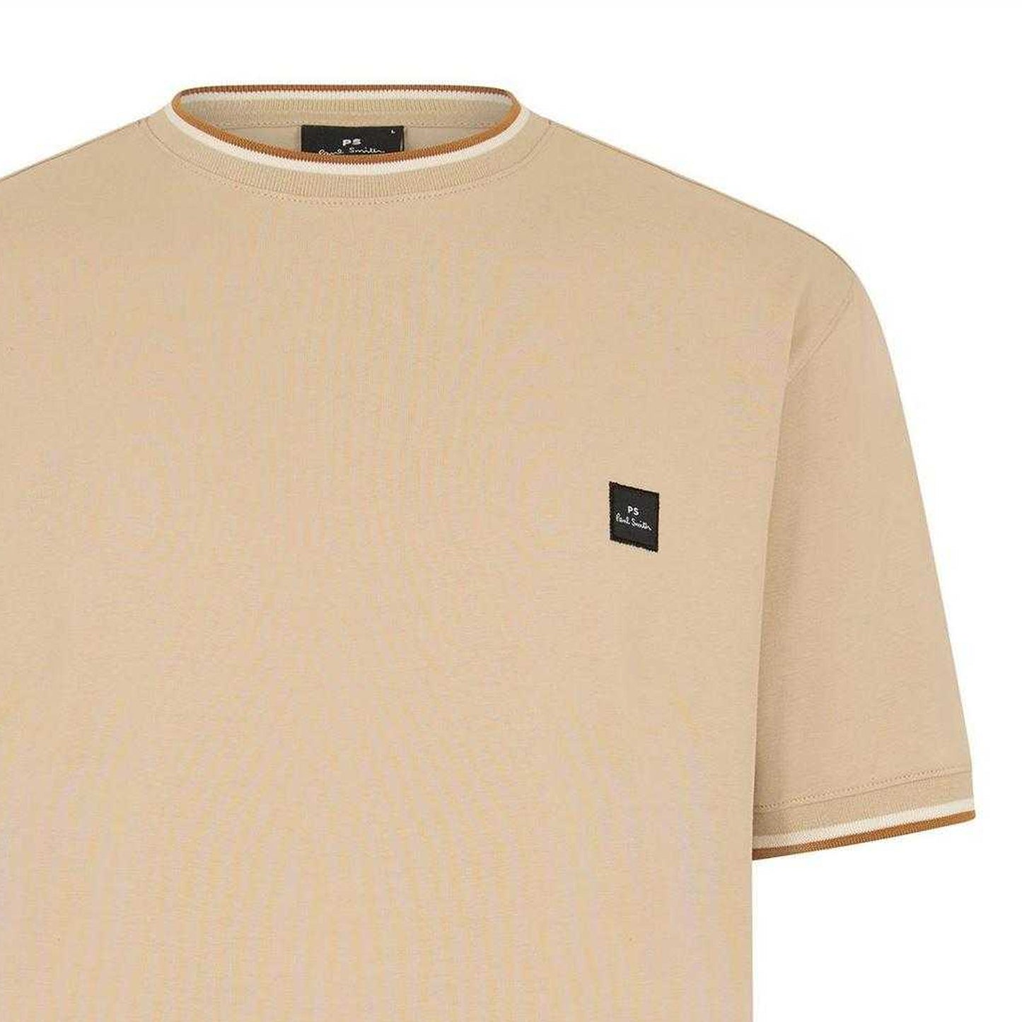 Beige - Side - Paul Smith Mens Logo T-Shirt