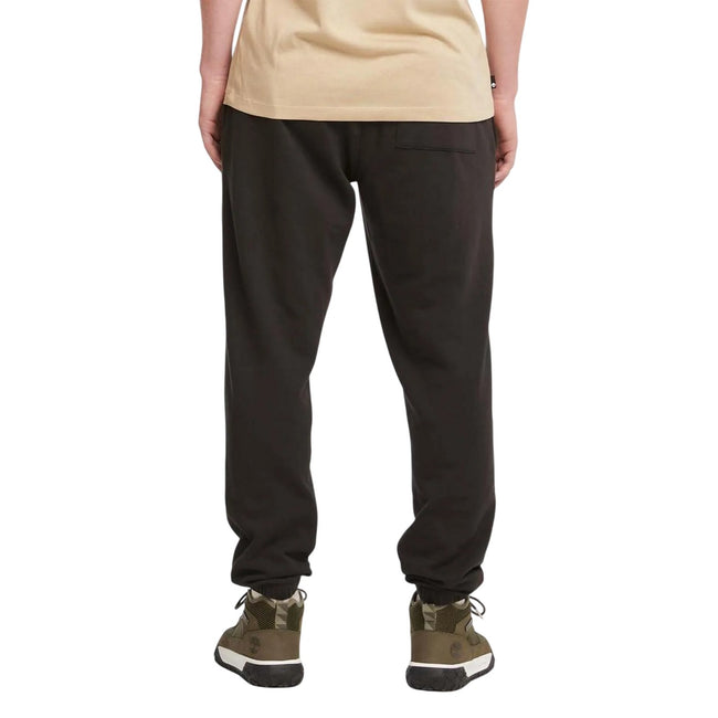 Black - Back - Timberland Mens Woven Badge Jogging Bottoms