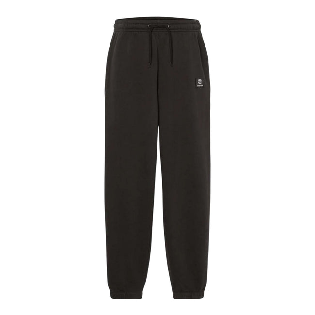 Black - Front - Timberland Mens Woven Badge Jogging Bottoms