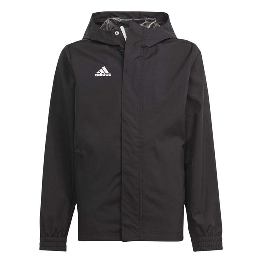 Black - Front - Adidas Childrens-Kids Entrada 22 Waterproof Jacket