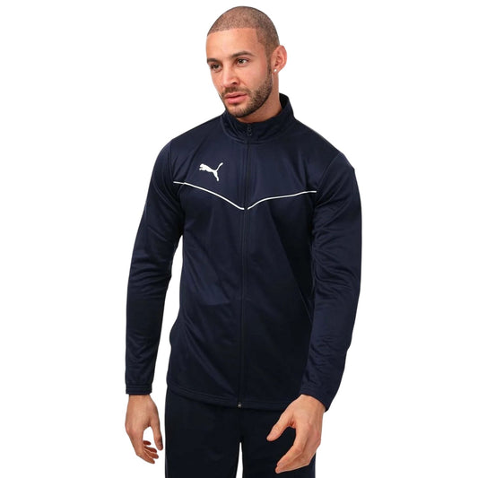 Navy - Front - Puma Mens Team Rise Moisture Wicking Regular Training Jacket