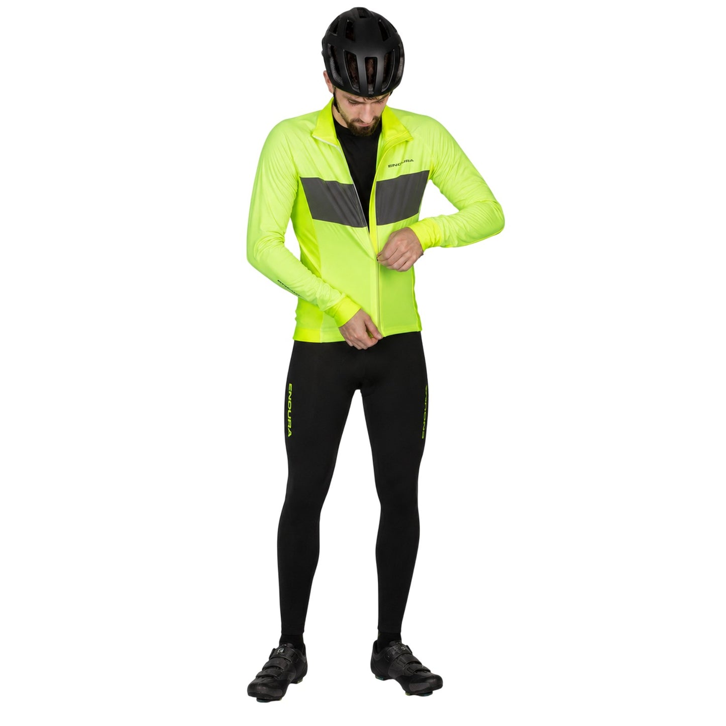 Bright Yellow - Pack Shot - Endura Mens Jetstream II Cycling Jersey