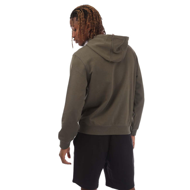 Beige - Side - Hugo Mens Daratschi Logo Hoodie