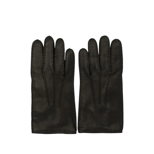 Medium Brown - Front - Boss Mens Hainz5 Nappa Leather Gloves