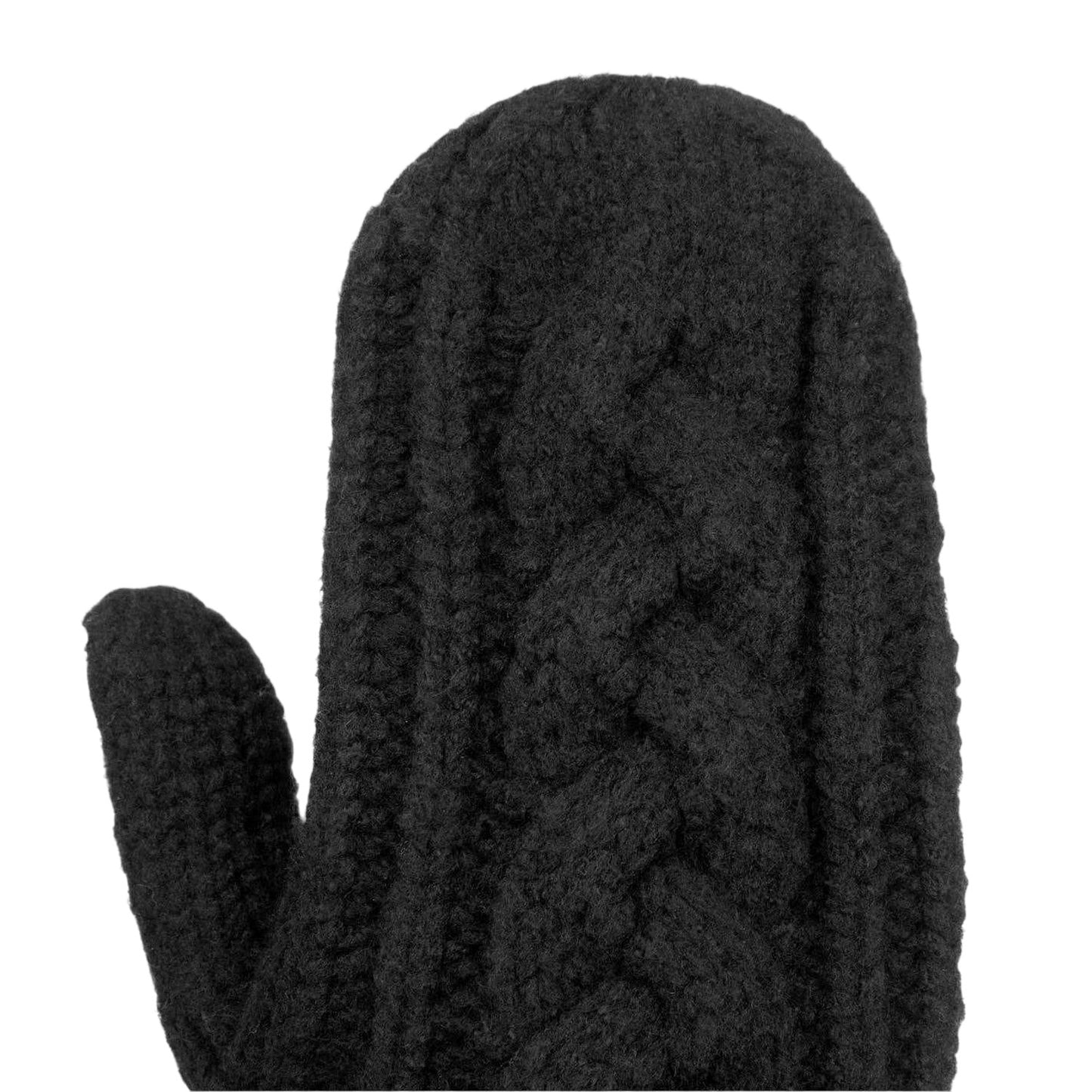 Black - Lifestyle - SoulCal Unisex Adult Cable Knit Mittens