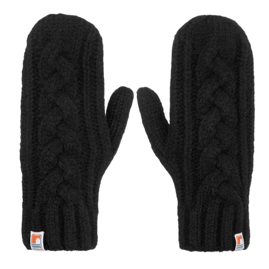 Black - Front - SoulCal Unisex Adult Cable Knit Mittens