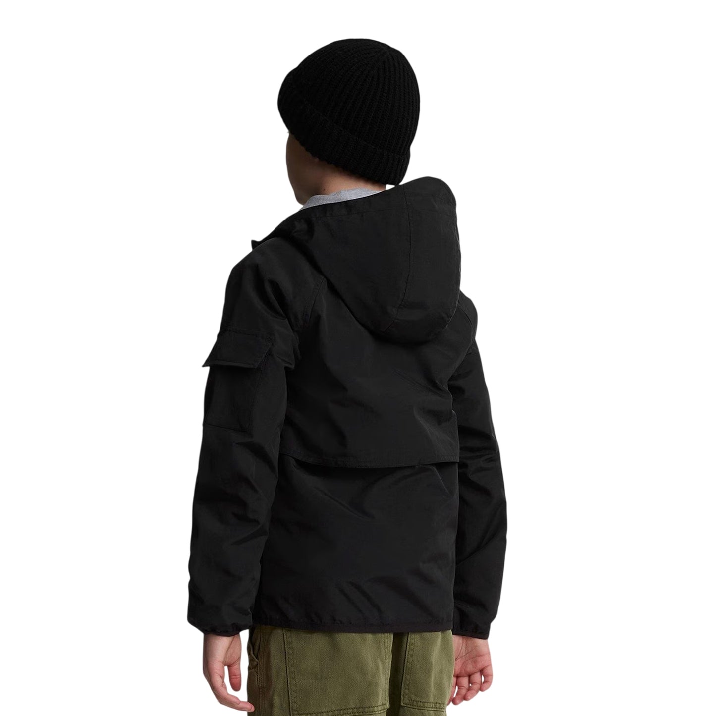 Jet Black - Lifestyle - Lyle & Scott Childrens-Kids Hooded Windbreaker