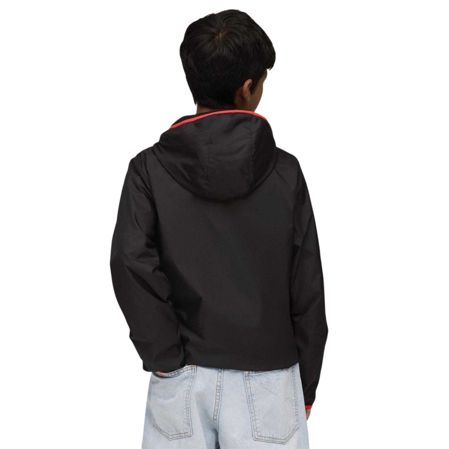 Black-Orange - Lifestyle - Puma Childrens-Kids Lightweight Windbreaker