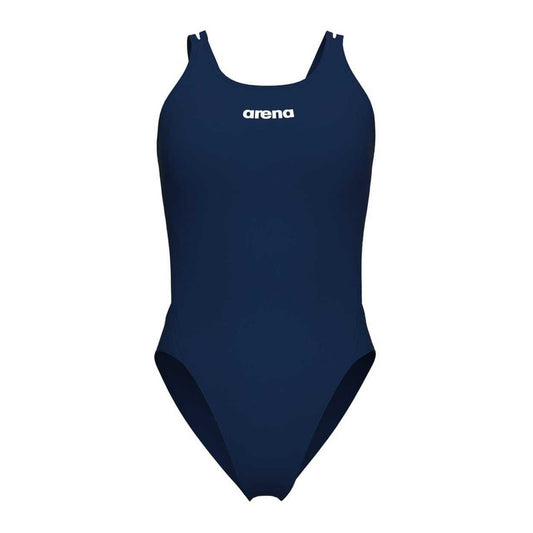 Navy-White - Front - Arena Womens-Ladies Tech One Piece Swimsuit