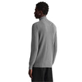 Grey - Back - Gant Mens Cotton Pique Zipped Cardigan