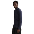 Navy - Side - Gant Mens Cotton Pique Zipped Cardigan