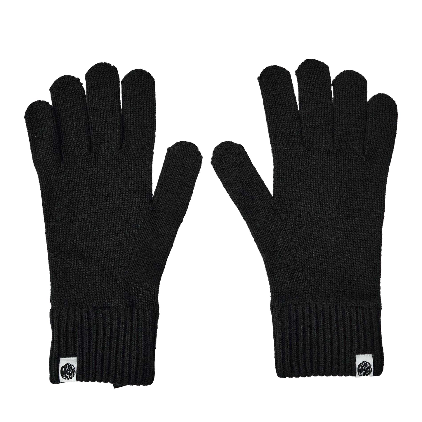 Black - Side - Pretty Green Mens Norbury Thermal Gloves