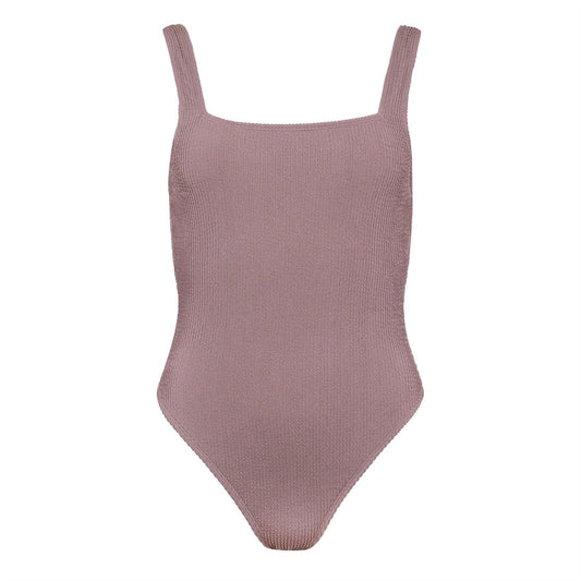Mocha - Front - Jack Wills Womens-Ladies Crinkled One Piece Swimsuit