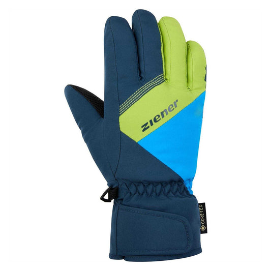 Blue-Green - Front - Ziener Childrens-Kids 1808 GORE-TEX Ski Gloves